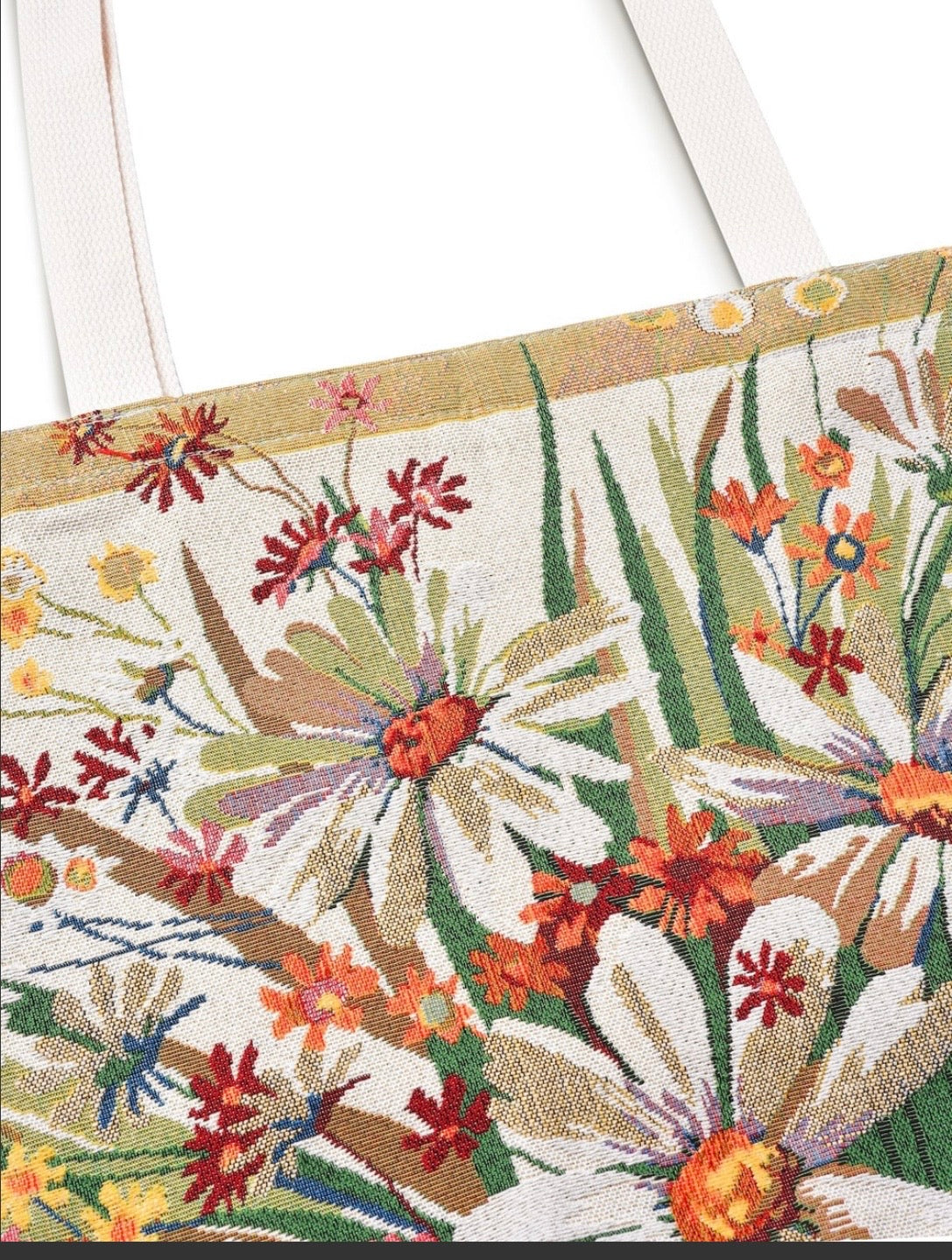 Cosbai - Floral Large Capacity Tote Bag