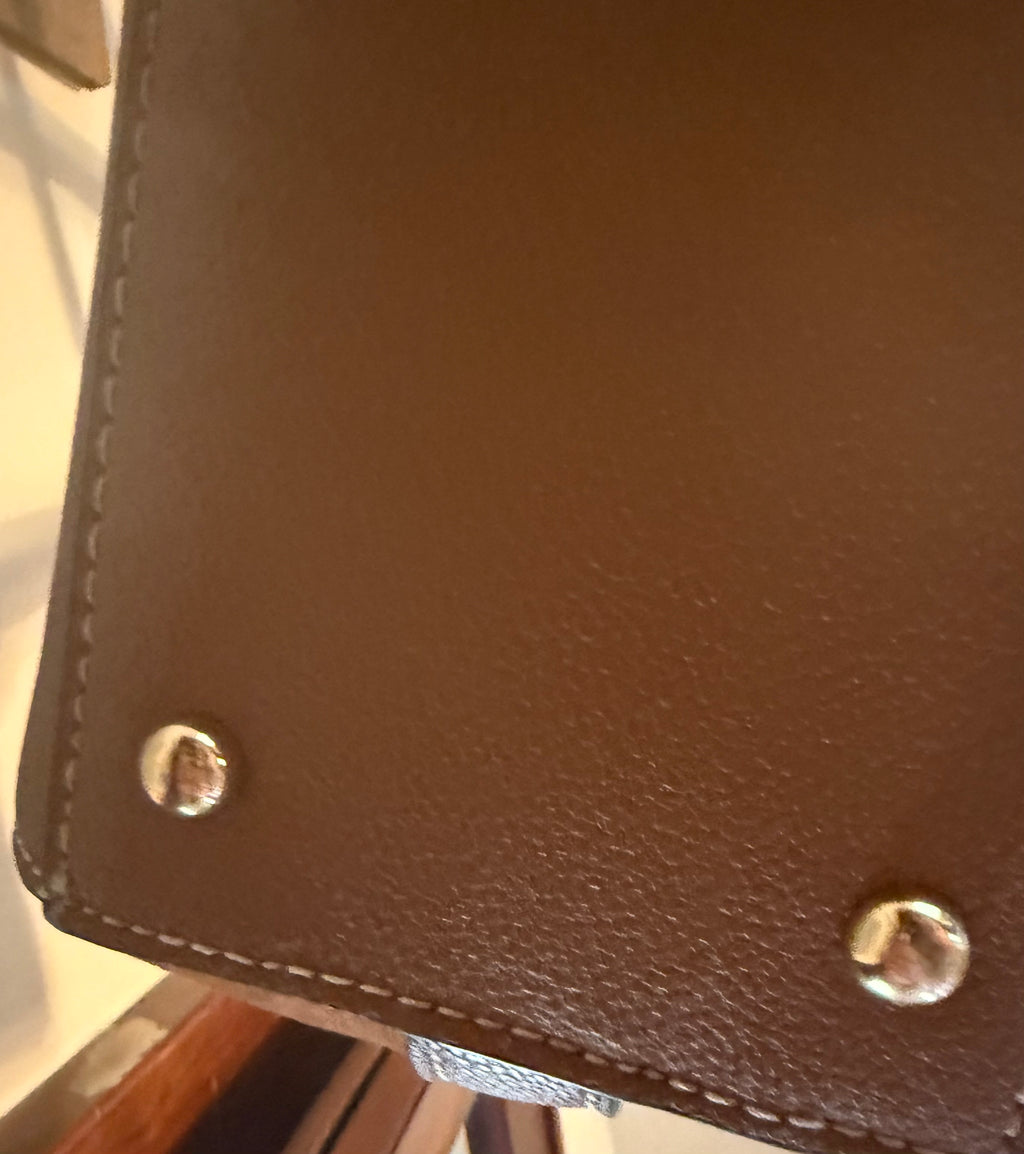 Nine West leather Tan Structured Tote