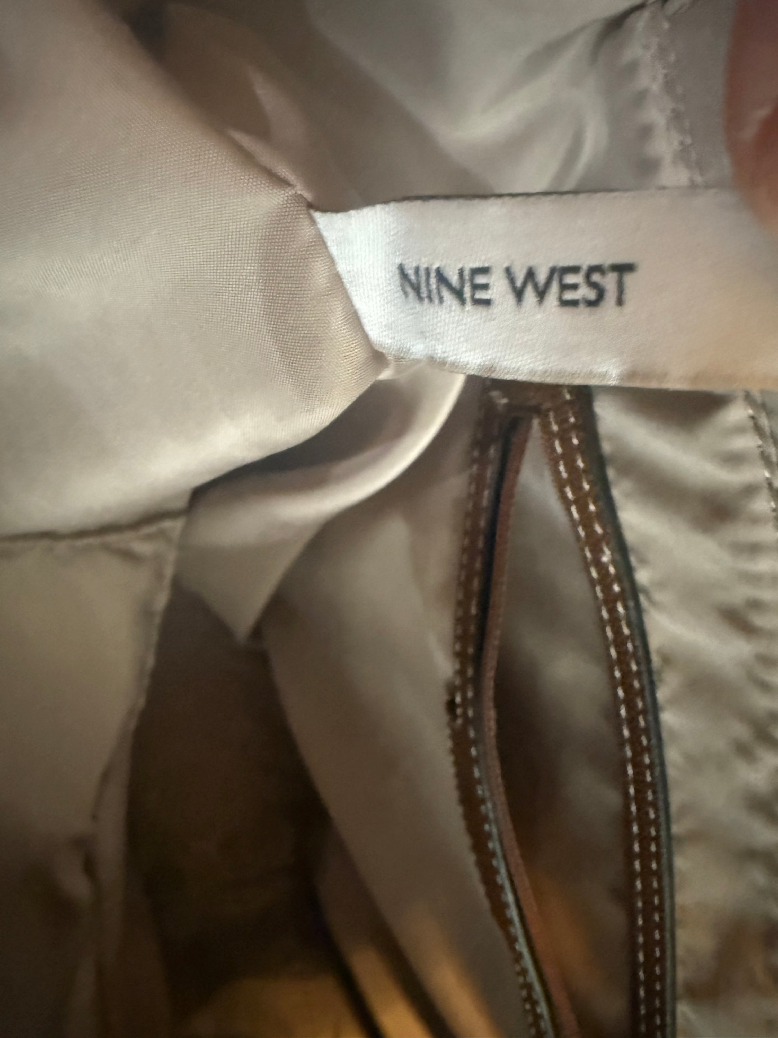 Nine West leather Tan Structured Tote