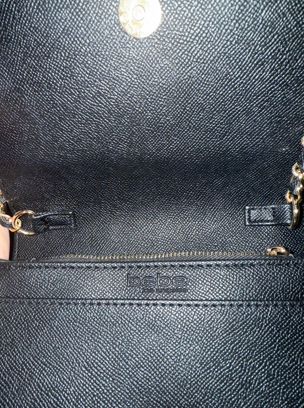 Bebe Los Angeles Ember Black & Pink Crossbody