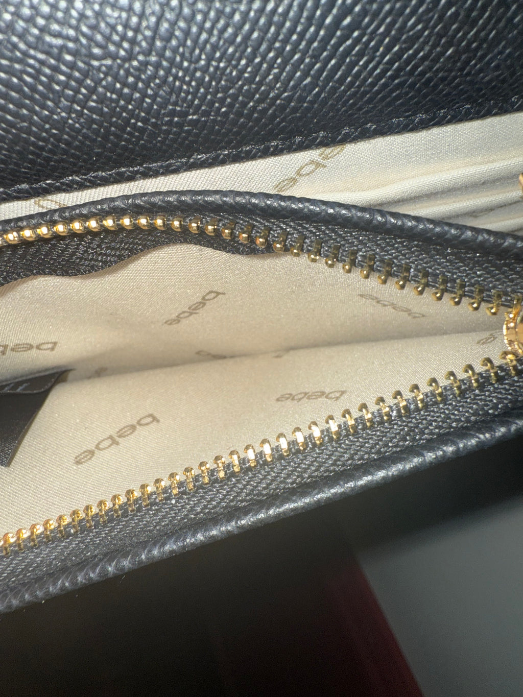 Bebe Los Angeles Ember Black & Pink Crossbody