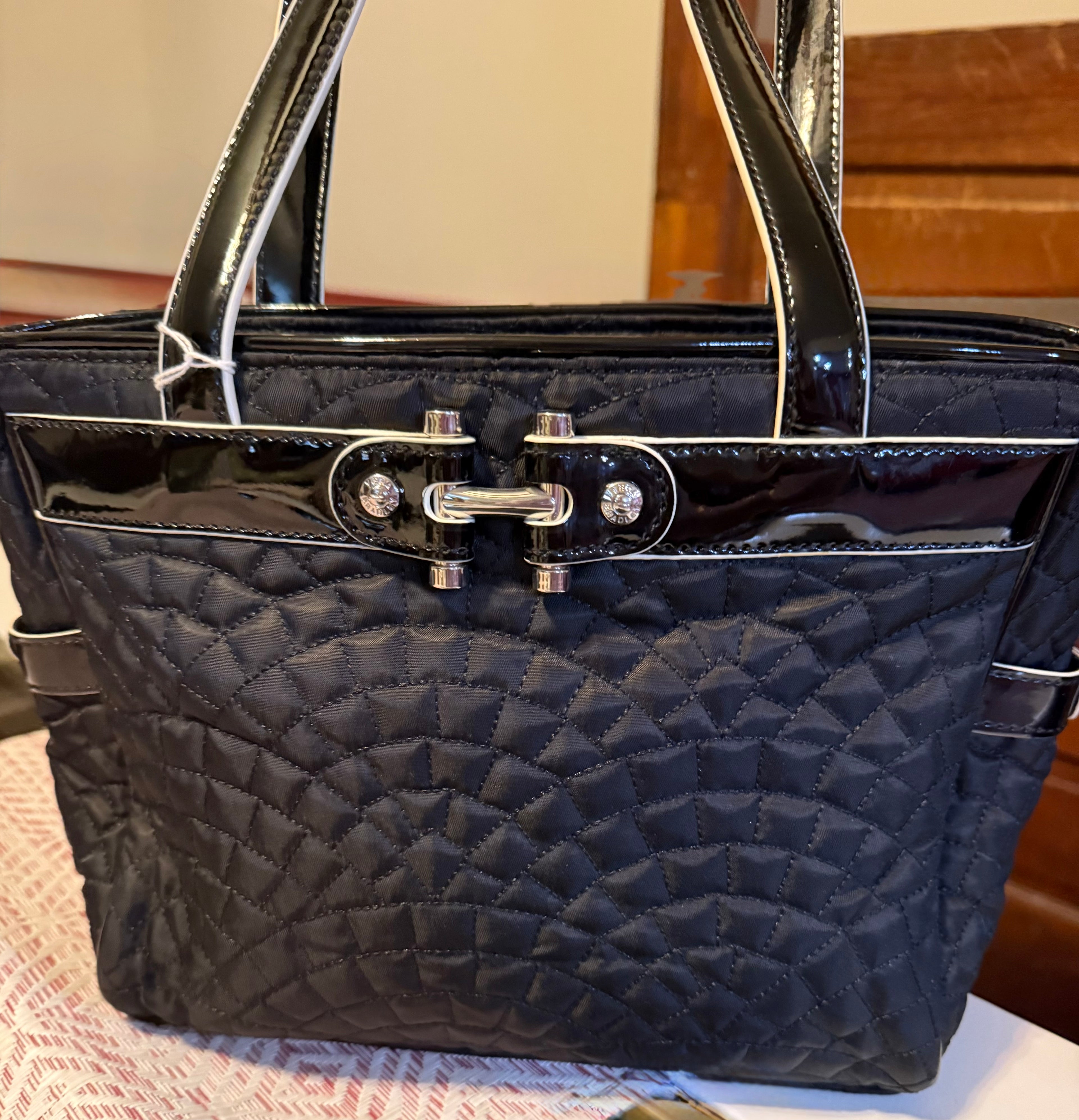 Vera Bradley Black Quilted Tote