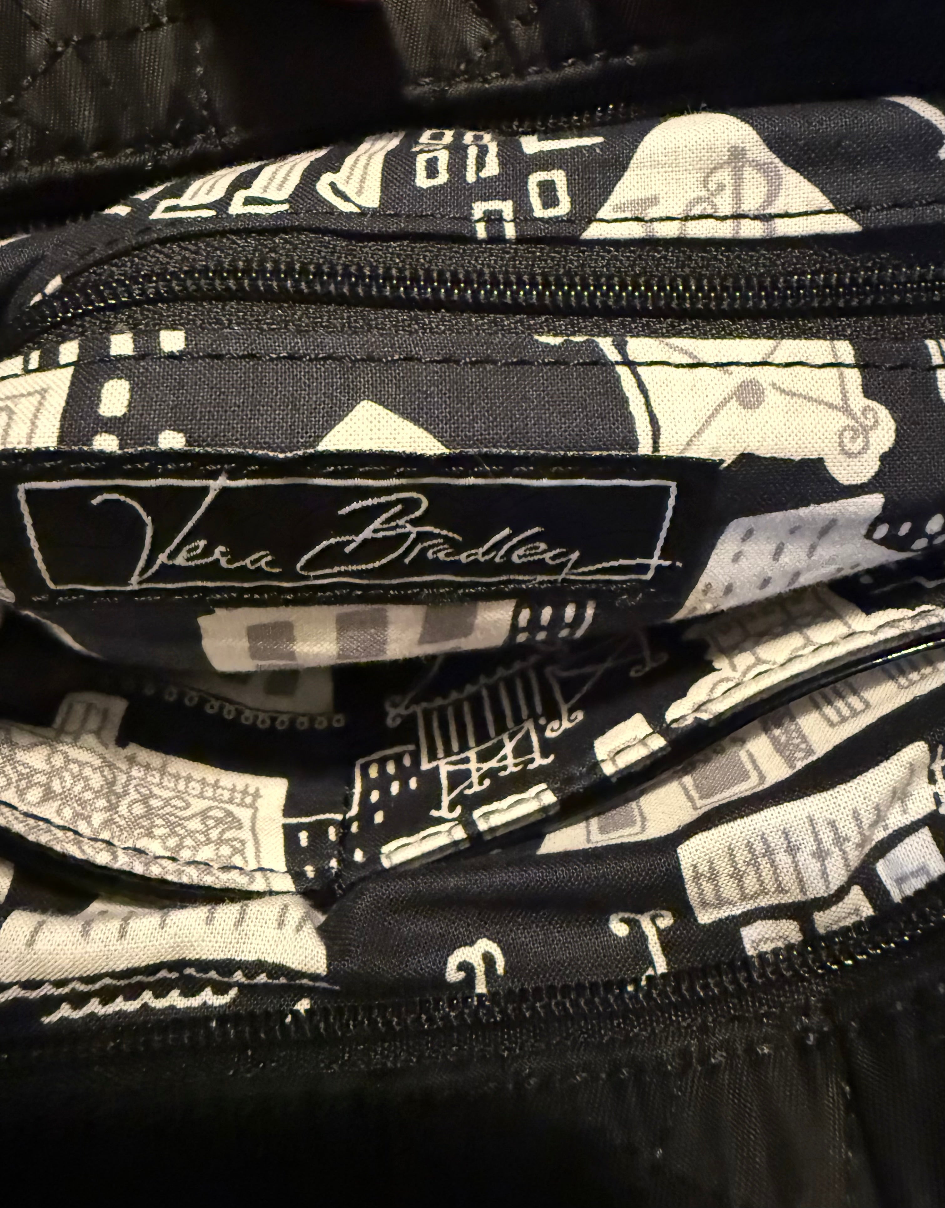 Vera Bradley Black Quilted Tote