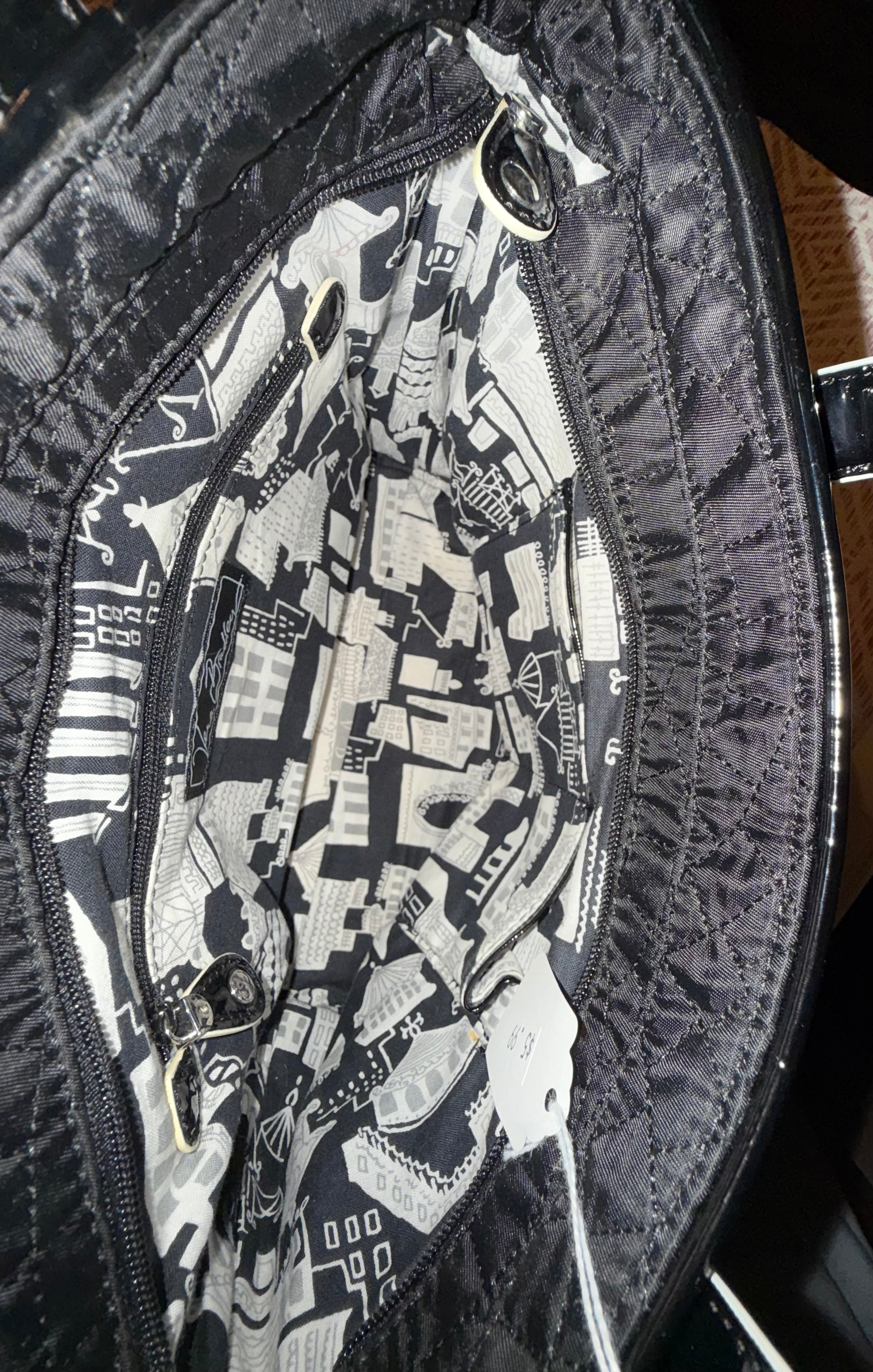 Vera Bradley Black Quilted Tote