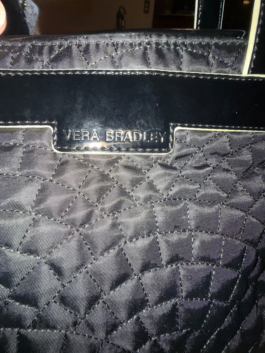 Vera Bradley Black Quilted Tote
