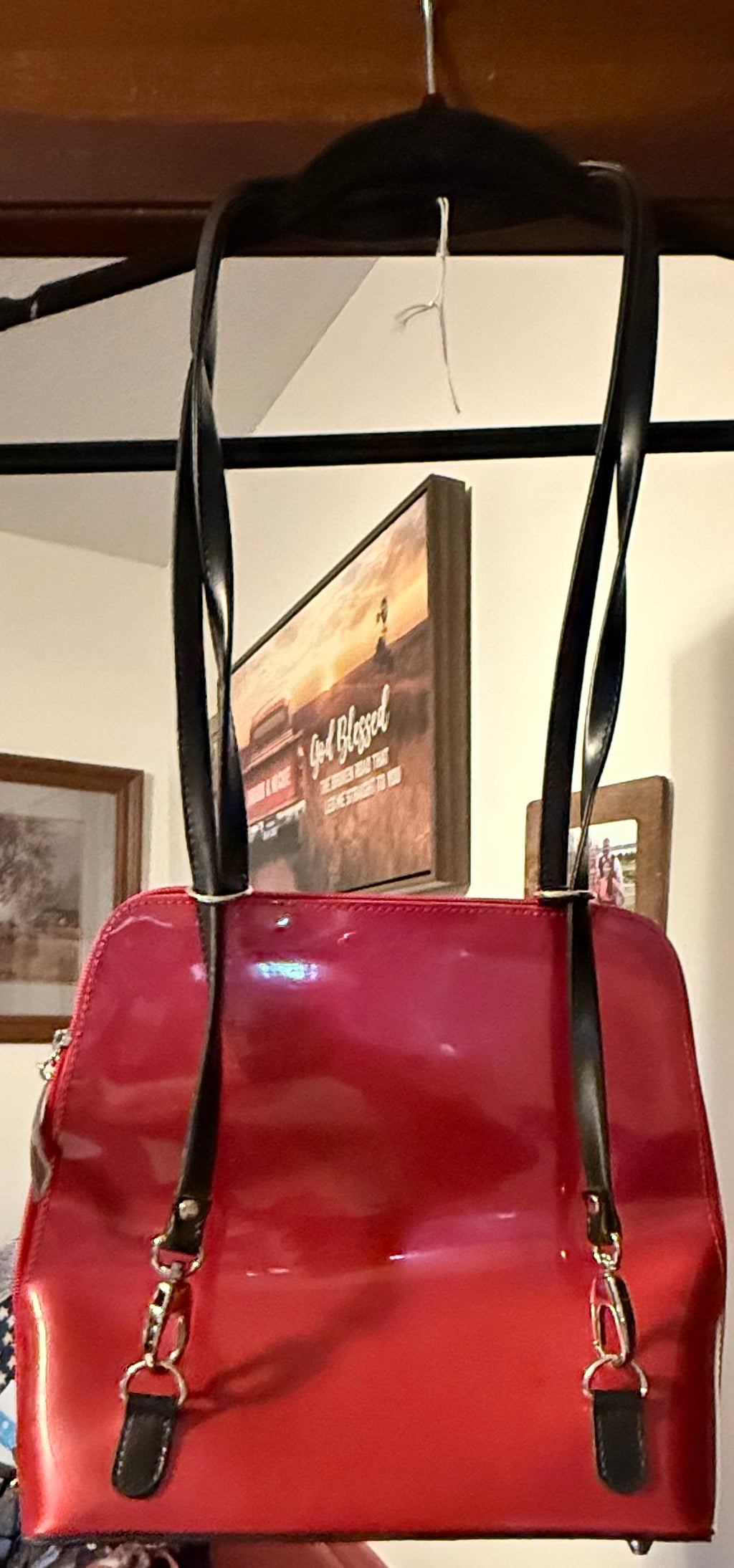 Beijo Red & Black handbag /converts to back pack