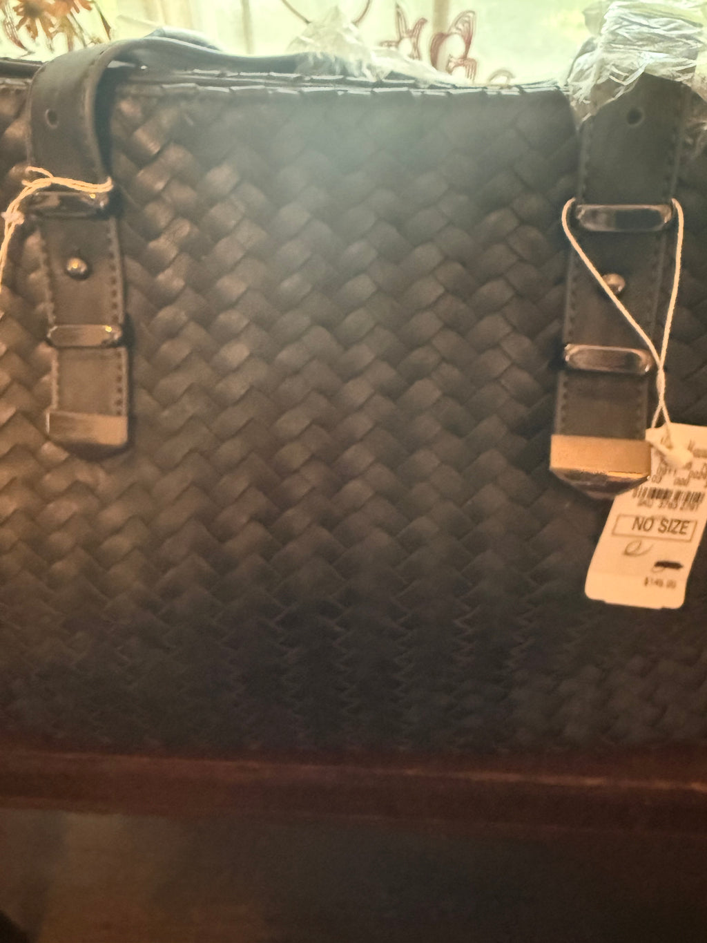 Neiman Marcus Blue Woven Tote