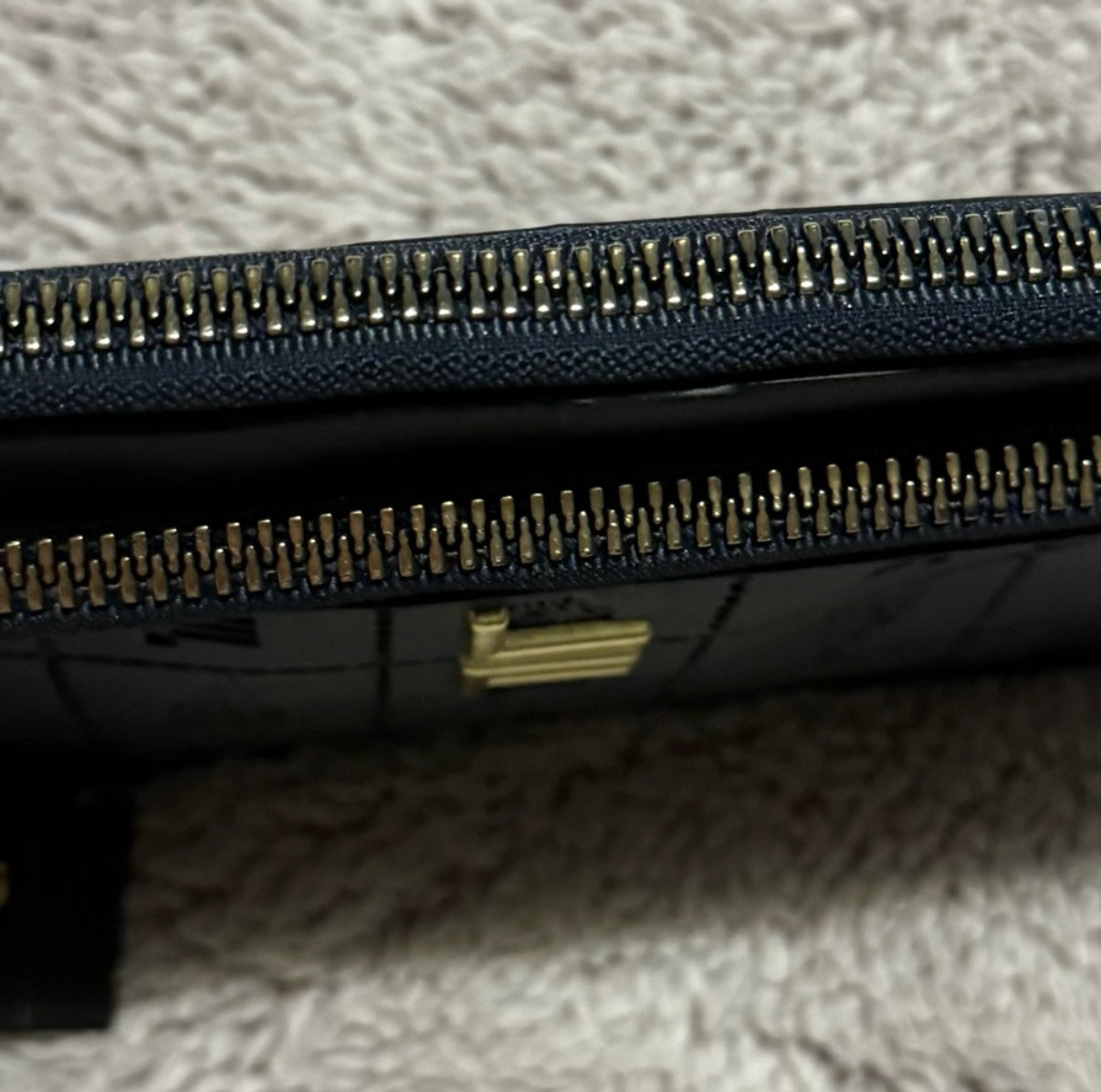 London Fog Logo- Double Pouch Navy