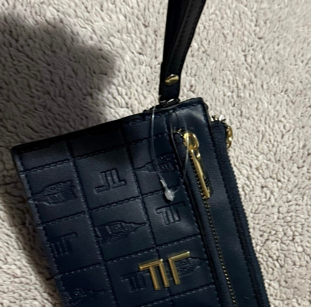 London Fog Logo- Double Pouch Navy