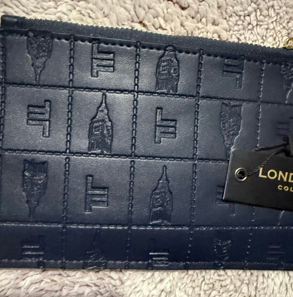London Fog Logo- Double Pouch Navy