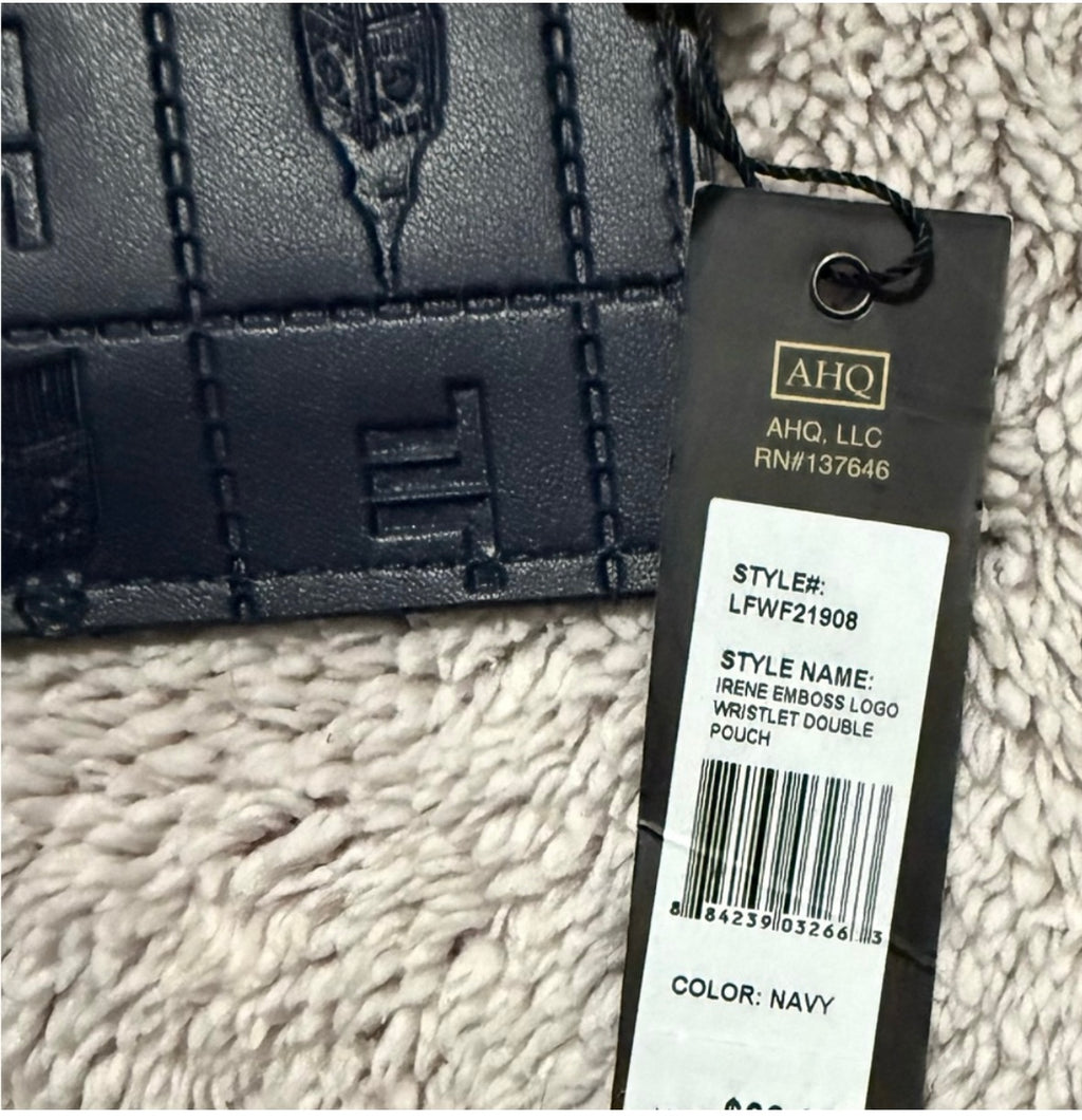 London Fog Logo- Double Pouch Navy