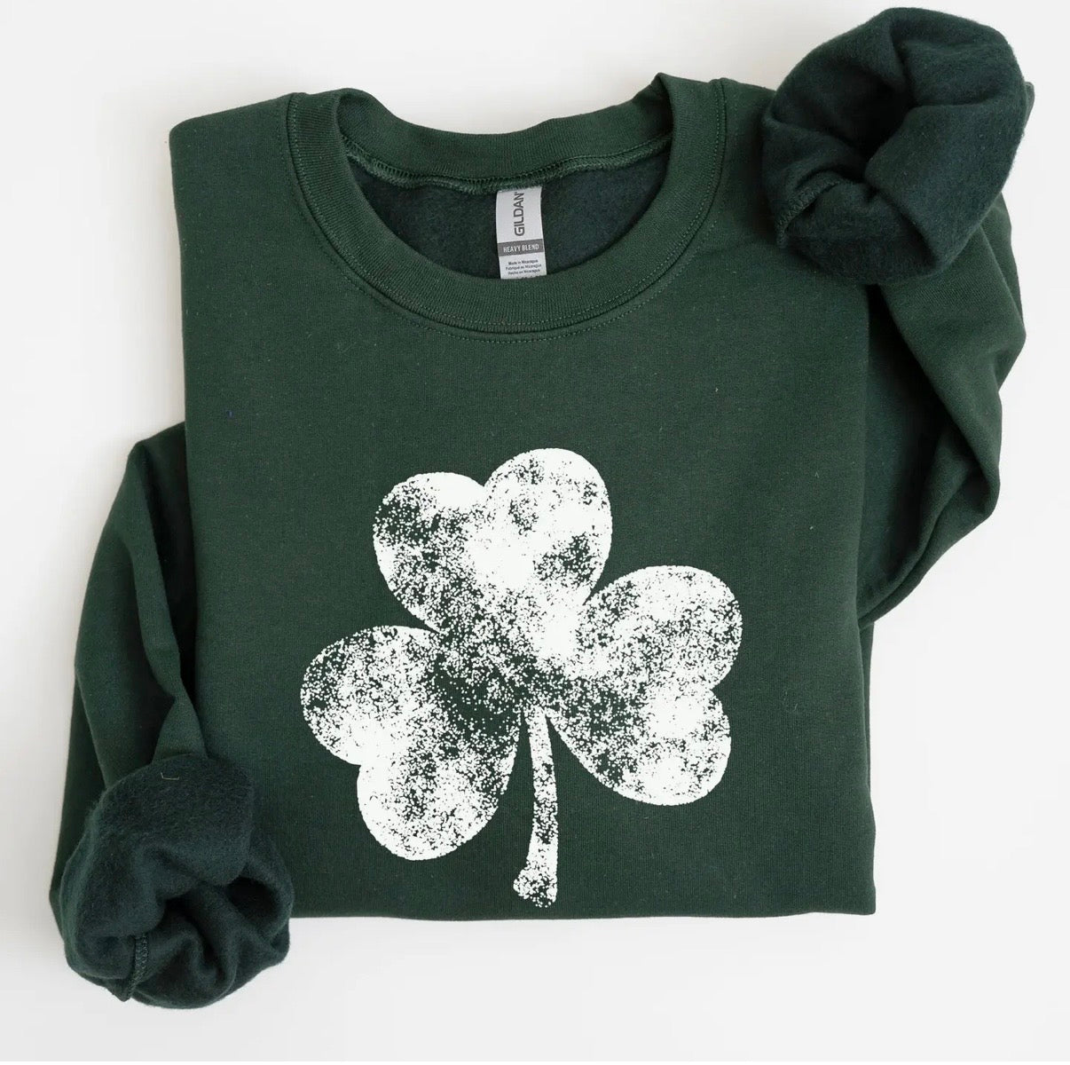 Golden Dark Green Clover Uni-Sex Sweatshirt