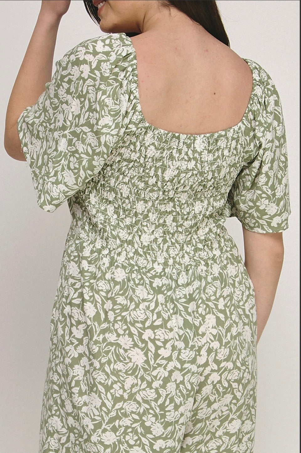 Plus Size Floral Whispers Gaucho Jumpsuit