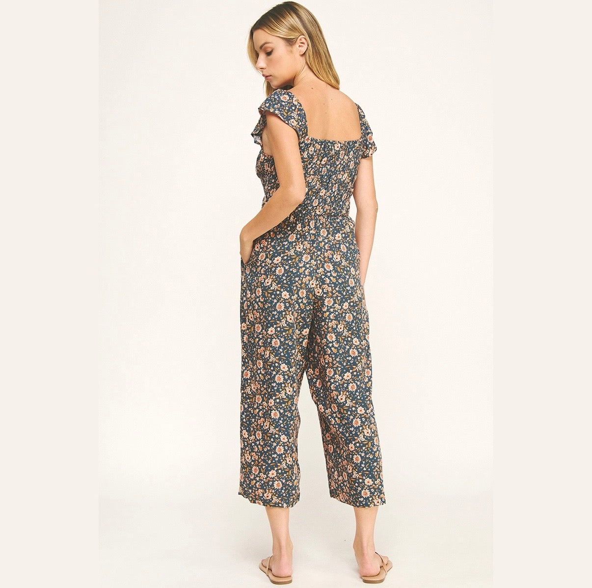 Ariella Gaucho Jumpsuit with Pockets