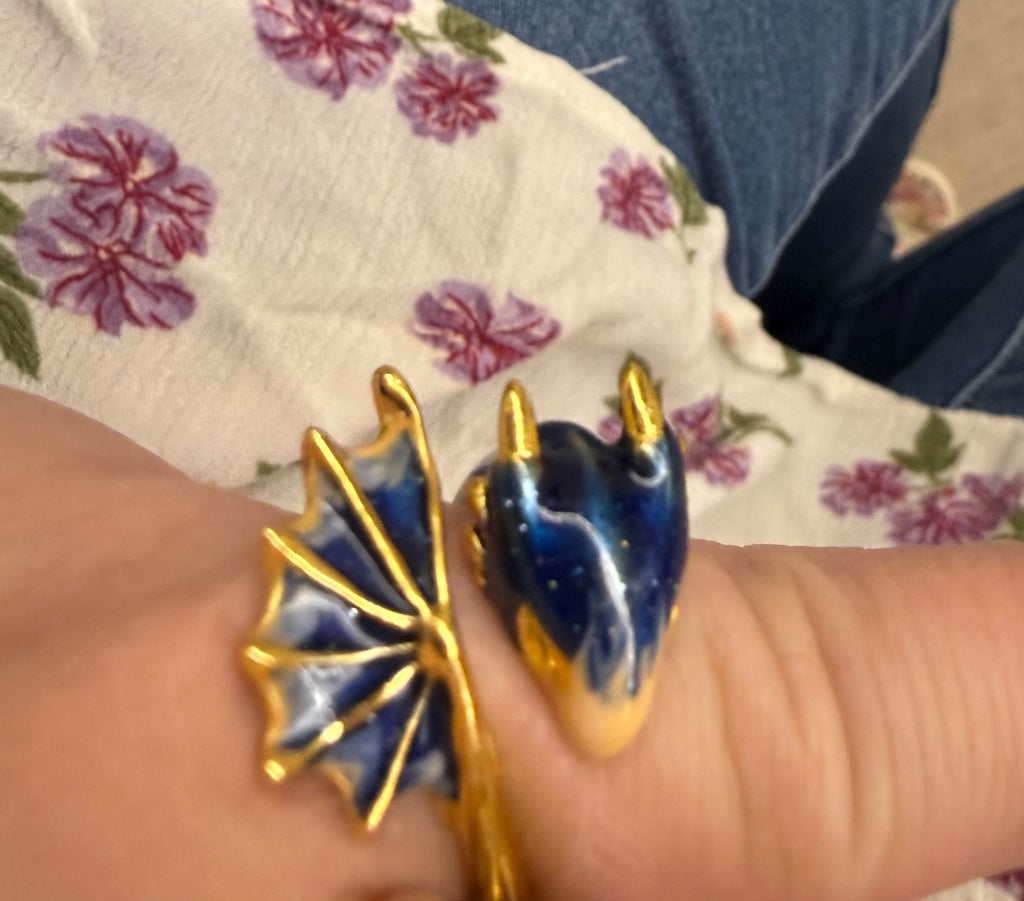 Blue  Star Dragon Adjustable Ring