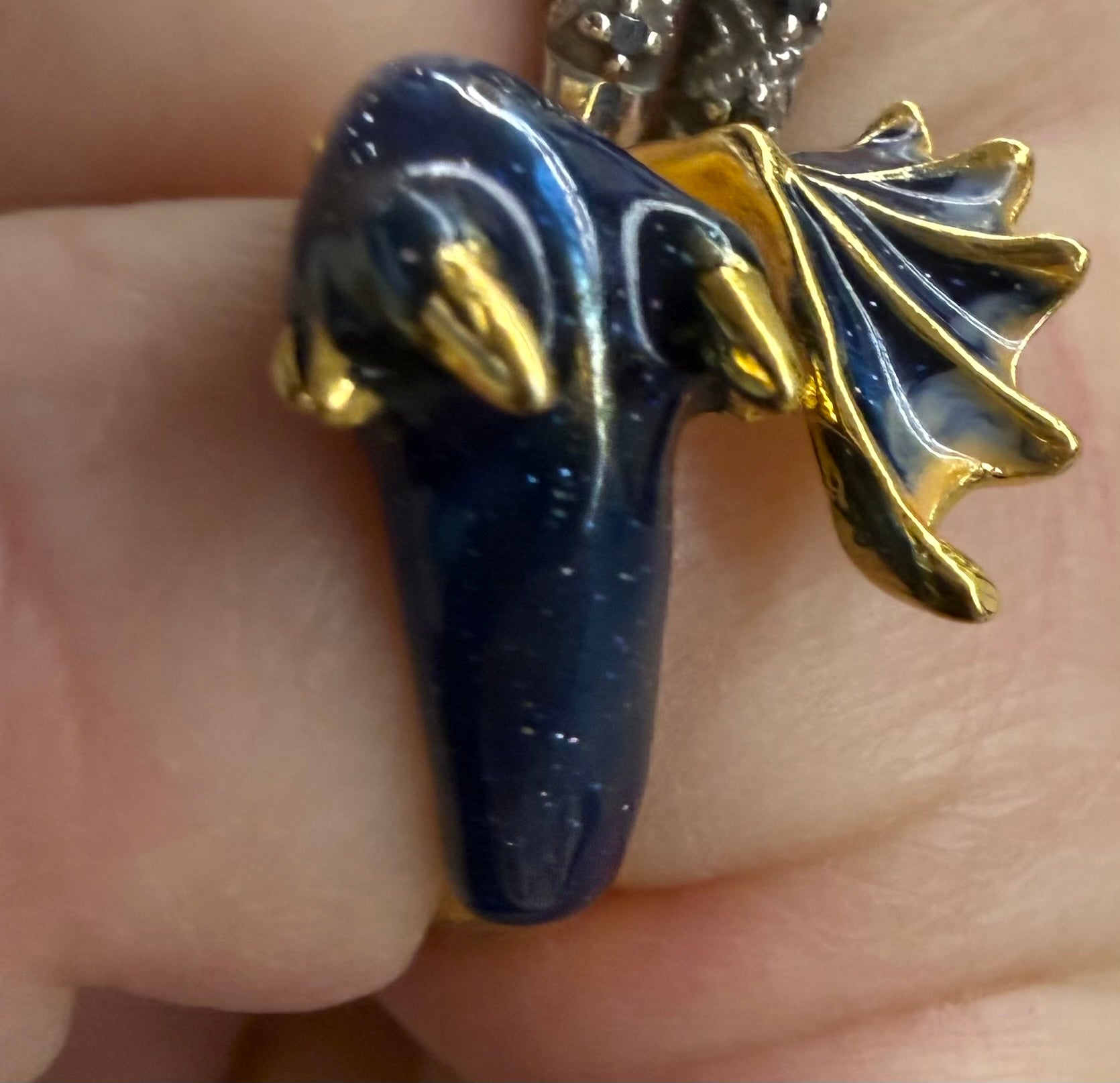 Blue  Star Dragon Adjustable Ring